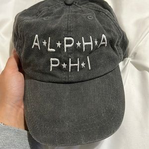 Gray Alpha Phi Baseball cap